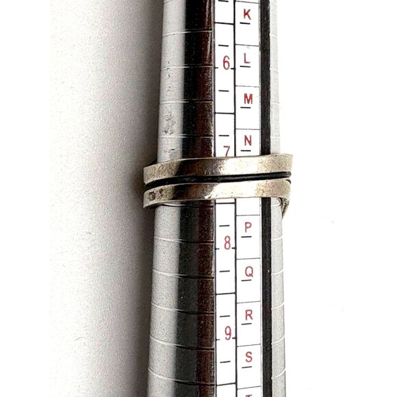 Vintage Sterling Silver Adjustable Wraparound Ring Abstract Fan Design Size 7 - Picture 5 of 5